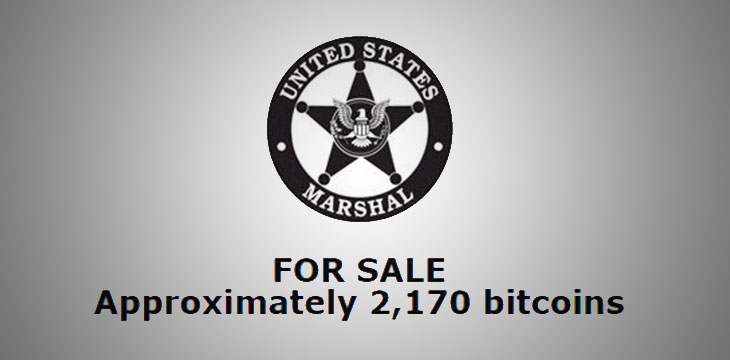 US Marshals to auction off 2,170 ‘dirty’ BTC