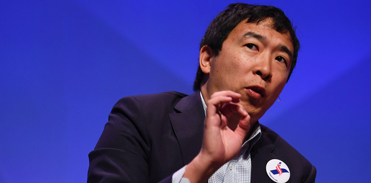 Andrew Yang turns to BTC Lightning Network donations