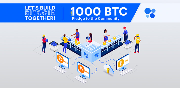 OKCoin announces “Let’s Build Bitcoin Together!” — a pledge to donate up to 1,000 BTC to the Bitcoin community