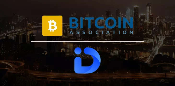 Bitcoin Association and Dot wallet with skyline background