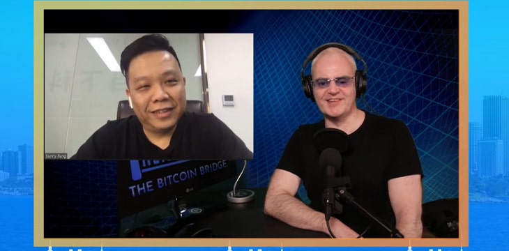 Sunny Fung and Jon Southurst at The Bitcoin Bridge