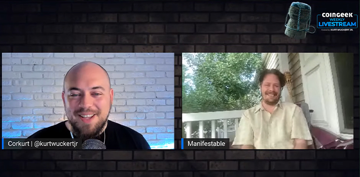 Kurt Wuckert Jr. with Fabriik’s Brett Banfe at CoinGeek Livestream Special