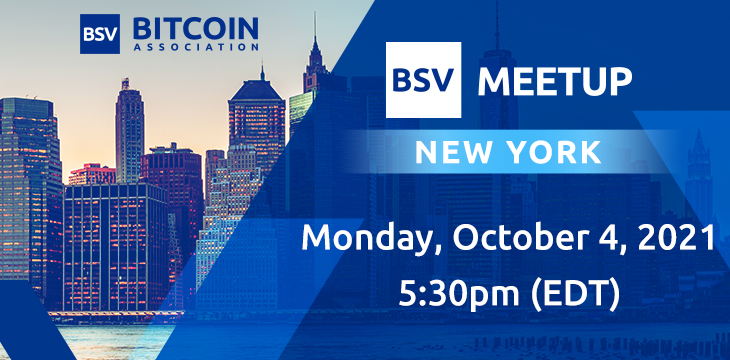 In NYC for CoinGeek Conference? Join the New York City Bitcoin SV Meetup