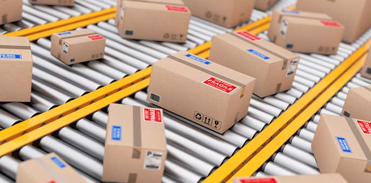 boxes on conveyor belts