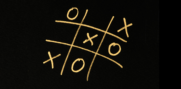 Hand drawn tic tac toe