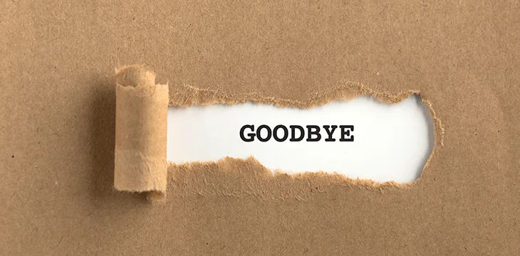 Paper rip goodbye