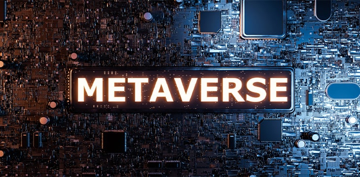 Metaverse on Motherboard Background