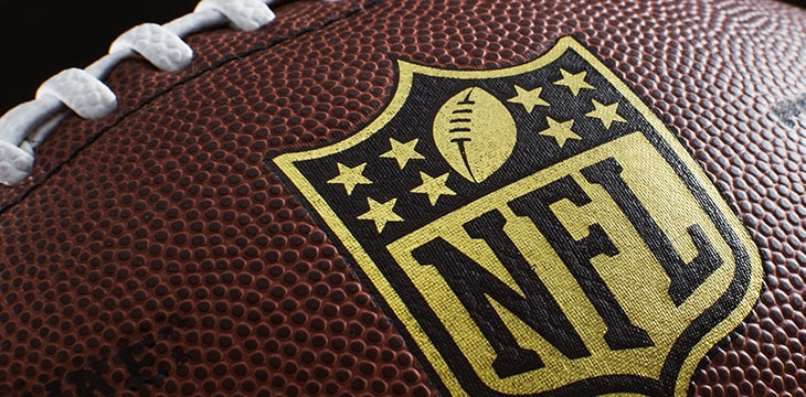 NFL logo on football