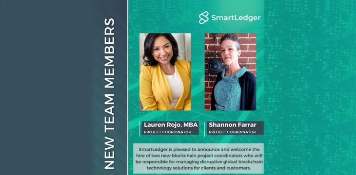 Lauren Rojo, Shannon Farrar - SmartLedger new members