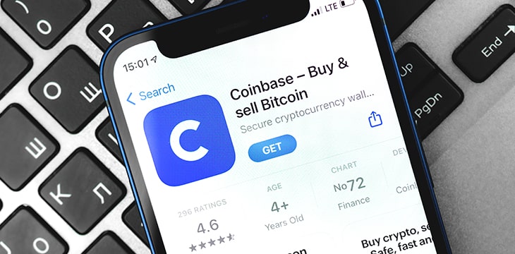 Coinbase mobile phone app logo