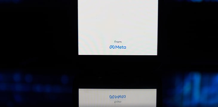 Meta logo on smartphone