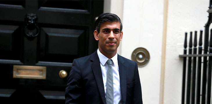 Chancellor Rishi Sunak in Central London