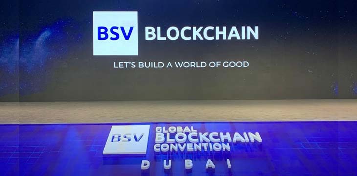 BSV Global Blockchain Convention in Dubai stage