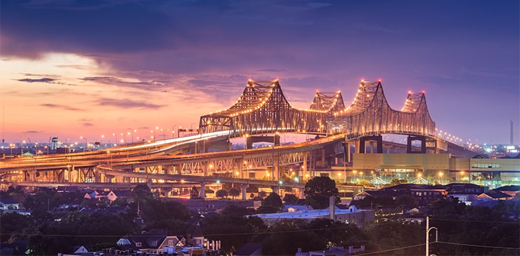 Crescent City Connection Bridge at Louissiana