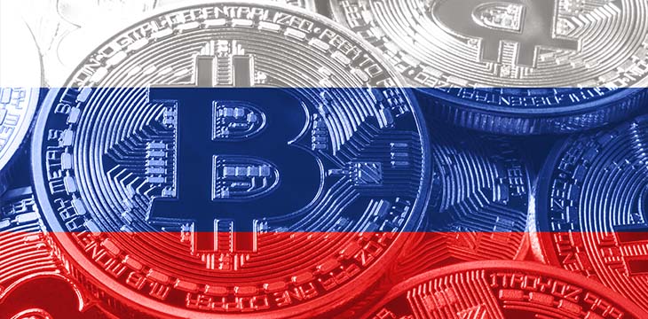 Russia bitcoin flag, national flag