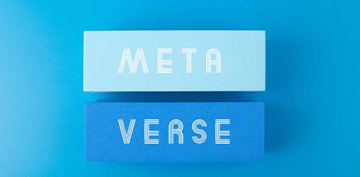 Metaverse modern minimal concept in blue