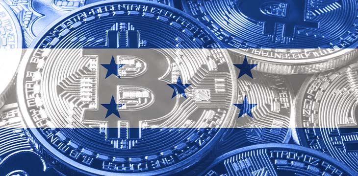 Honduras bitcoin flag, national flag crypto