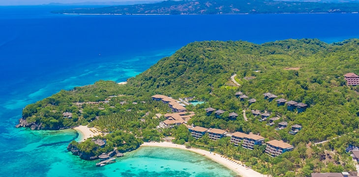 Aerial view of Boracay Island