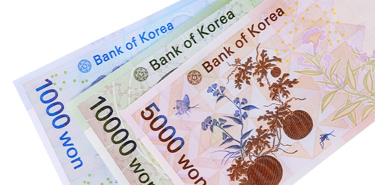 Korean Won currency bills