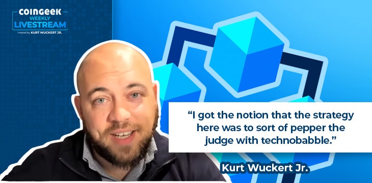 Kurt Wuckert Jr. in Coingeek Weekly Livestream