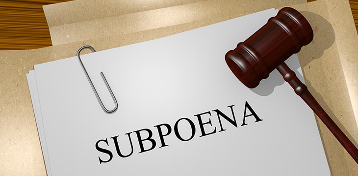 Subpoena concept