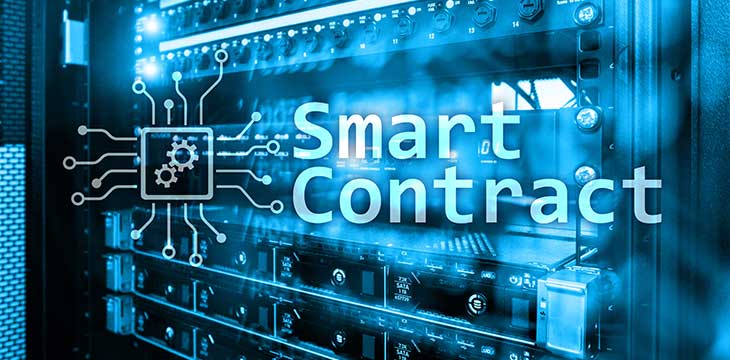 Smart contract, blockchain technology in modern business.