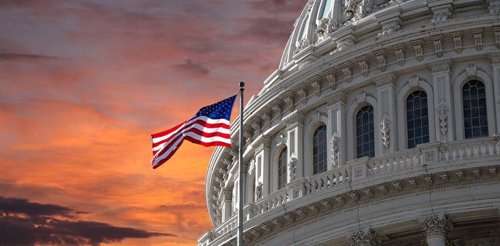 Sunset Sky over US Capitol Building