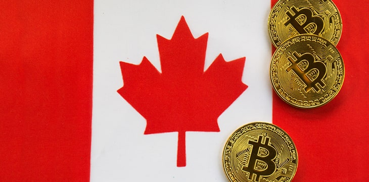 Bitcoin Gold Color on the Flag of Canada