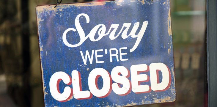 Vintage closed sign