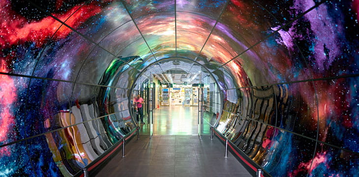 OLED panels are displayed all around the Namsan Seoul Tower from level 1 to 4