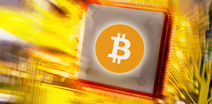 bitcoin logo on sqaure board