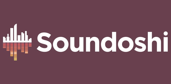 Soundoshi logo in colored backgroun