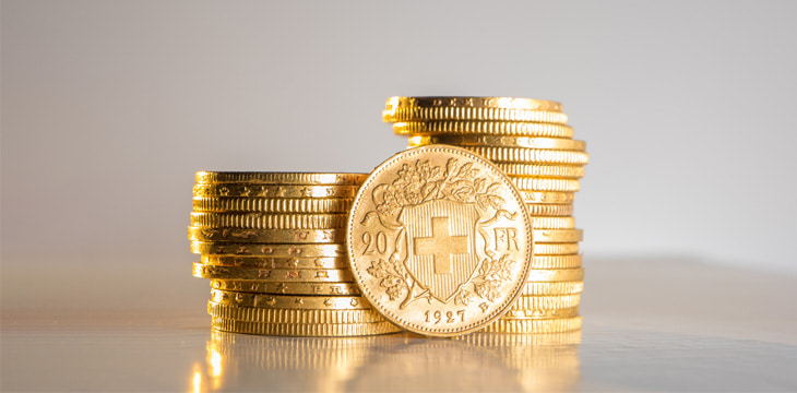 Stack of swiss coins