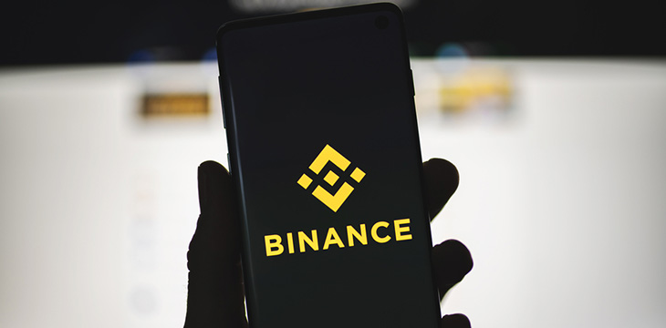 logo of Binance on a phone