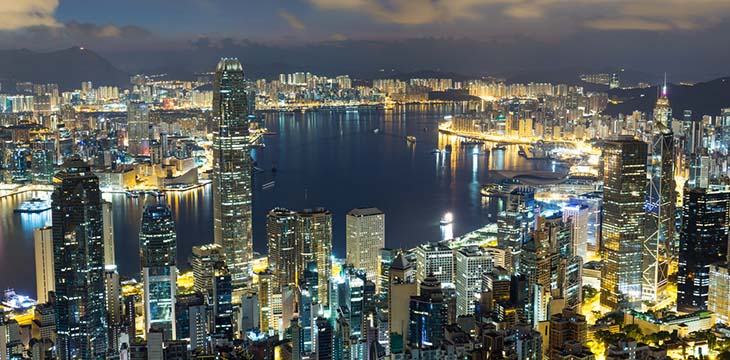 Hong Kong city at night