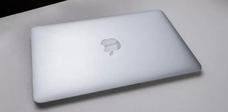 Silver Macbook air