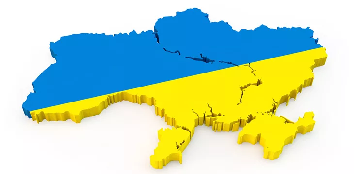 3D Ukraine map