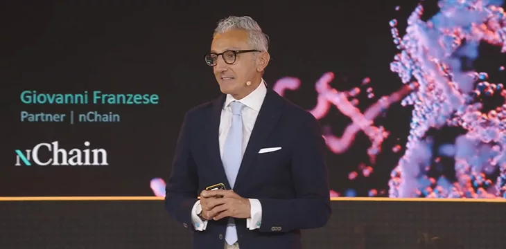 Giovanni Franzese presenting at the London Blockchin Conference 2023