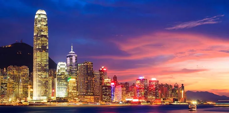 Hong Kong skyline at night