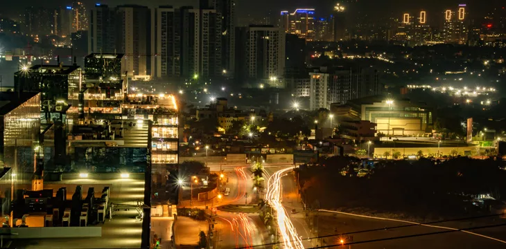 Cityscape at Pune India during night time