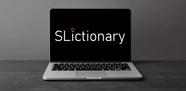 SLictionary on laptop screen