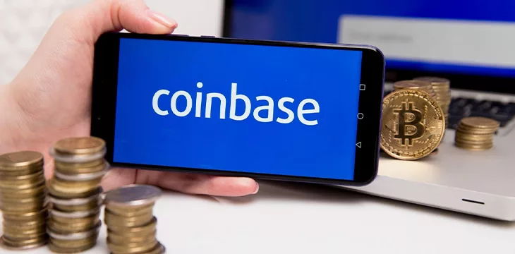 Coinbase on a mobile phone