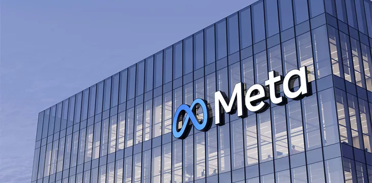 Meta Signage Logo on Top of Glass Building