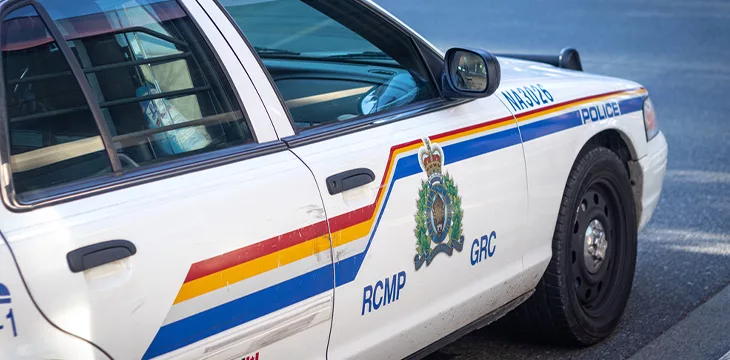 Close up view of Courtenay RCMP police car