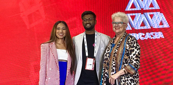 Stephanie Tower, Abhishek Bhattacharya, and Dr. Jane Thomason at AIBC Asia Summit