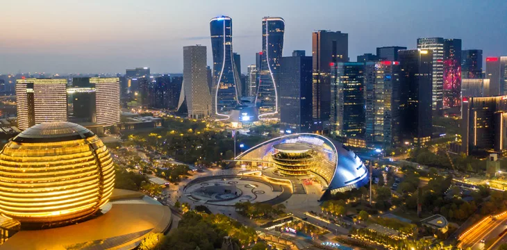 Hangzhou, China Night view