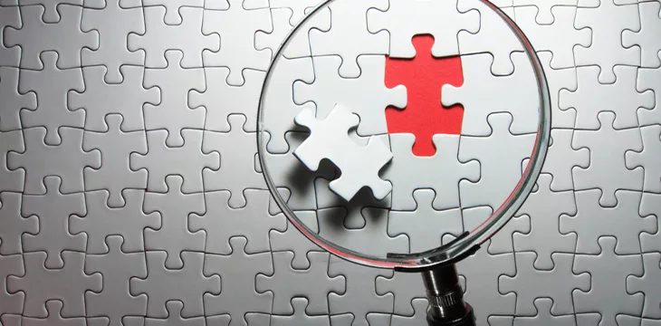 Search for missing puzzle pieces with a magnifying glass