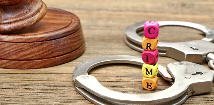 crime beads with handcuffs on the table