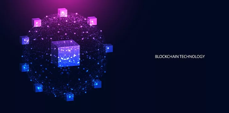 abstract digital circle Blockchain technology