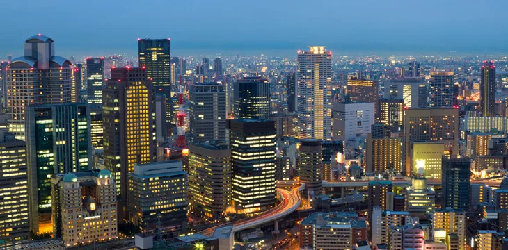 Osaka at night, Japan